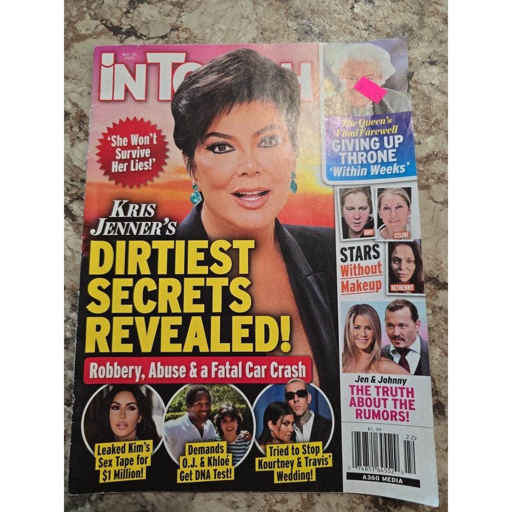 IN TOUCH Magazine May 30 2022 Kris Jenner Queen Elizabeth Stars Without Makeup